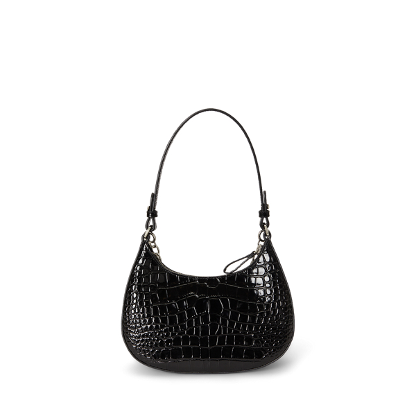Embossed Medium Marcy Zip Shoulder Bag