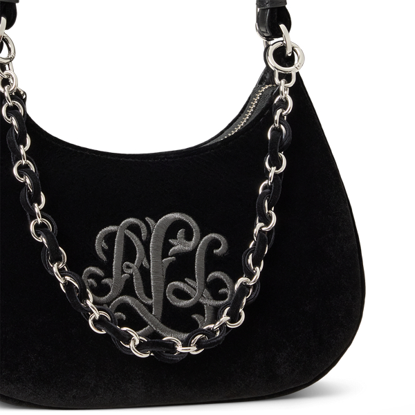 Medium Marcy Velvet Zip Shoulder Bag