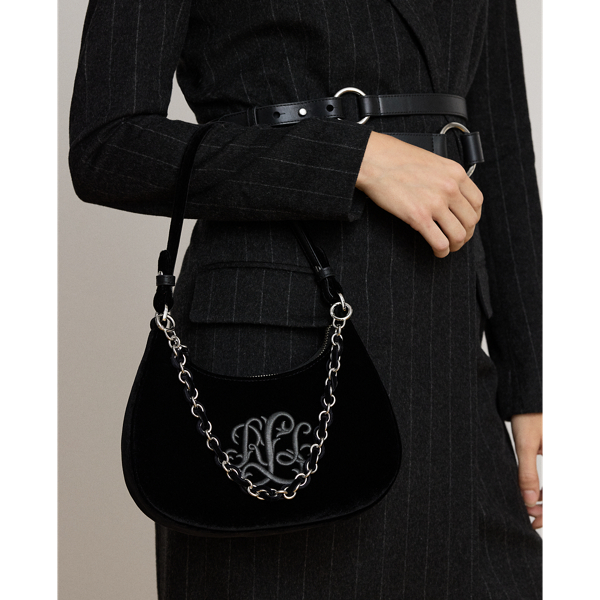 Medium Marcy Velvet Zip Shoulder Bag