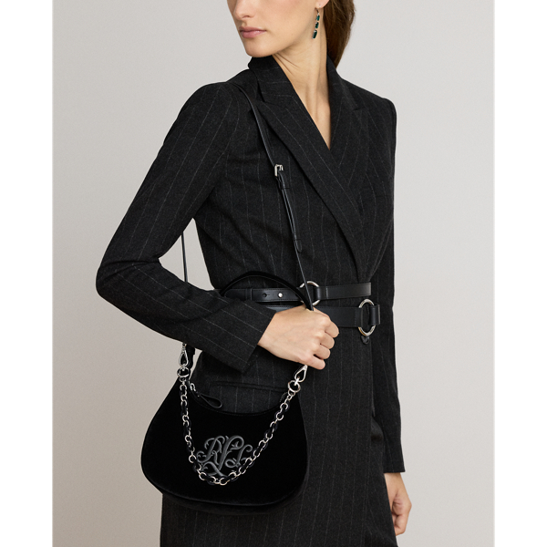 Medium Marcy Velvet Zip Shoulder Bag