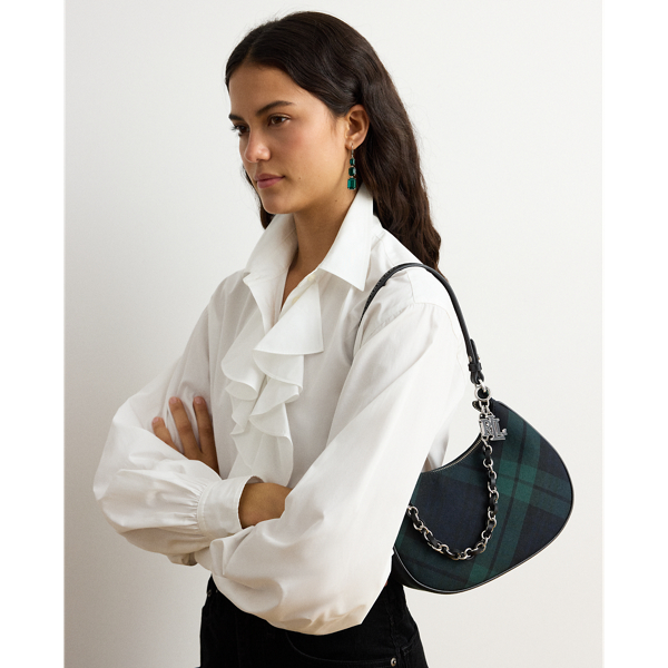 Plaid Medium Marcy Zip Shoulder Bag