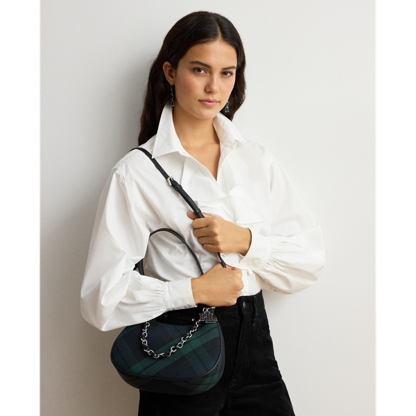 Plaid Medium Marcy Zip Shoulder Bag