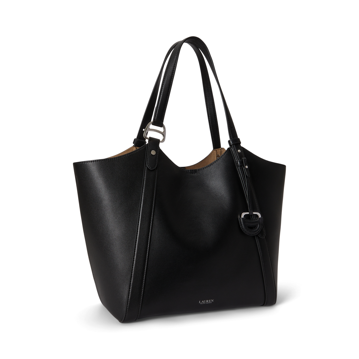 Женская сумка Ralph Lauren Nappa Leather Large Tasha, цвет: Чёрный — фото 1