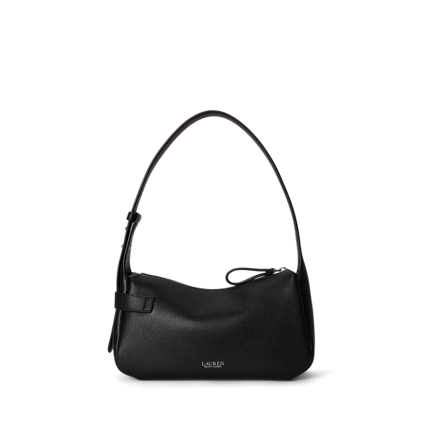 Black Micro-Pebbled Tasha Small Shoulder Bag Lauren 3