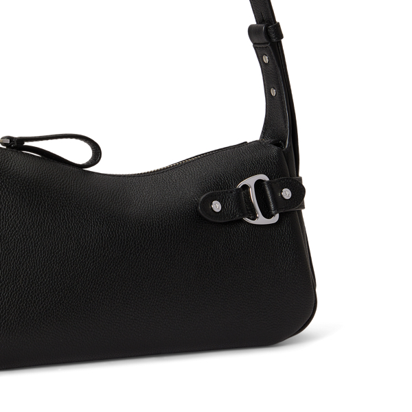 Black Micro-Pebbled Tasha Small Shoulder Bag Lauren 5