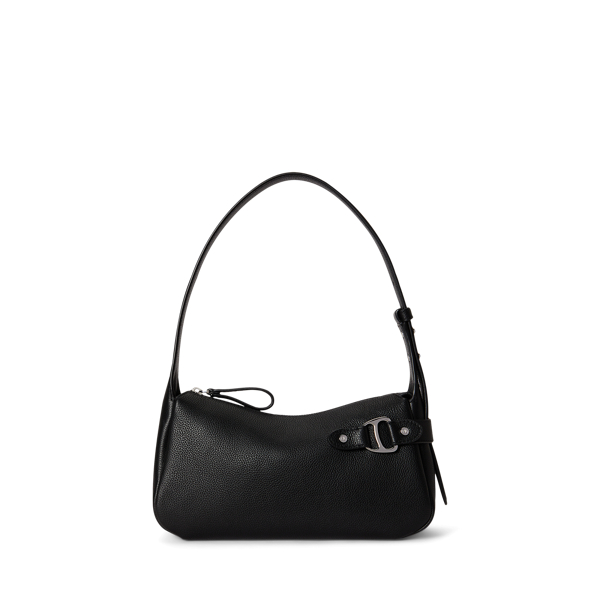 Black Micro-Pebbled Tasha Small Shoulder Bag Lauren 1