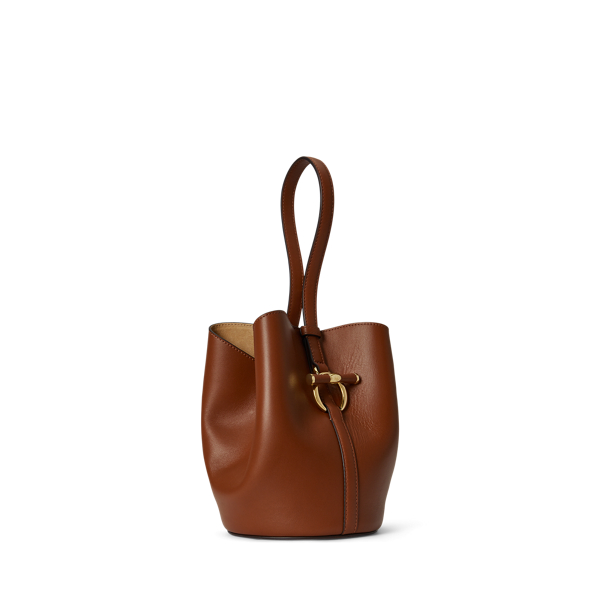 Small Blaike Leather Open Bucket Bag