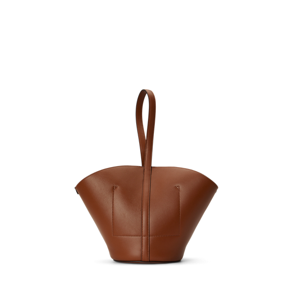Small Blaike Leather Open Bucket Bag