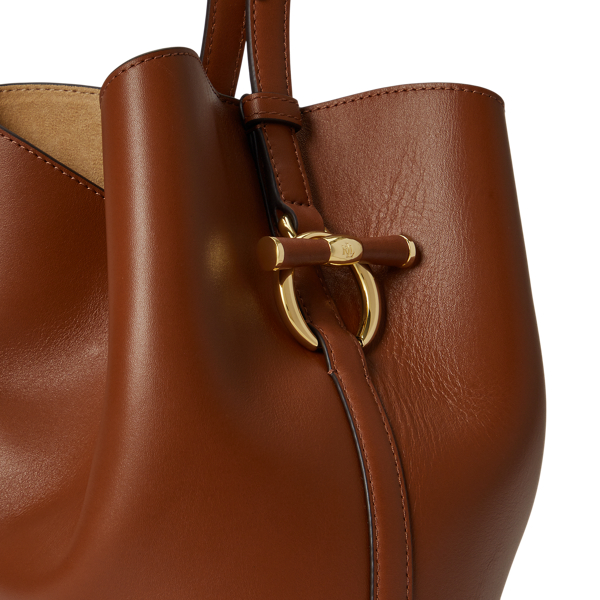 Small Blaike Leather Open Bucket Bag