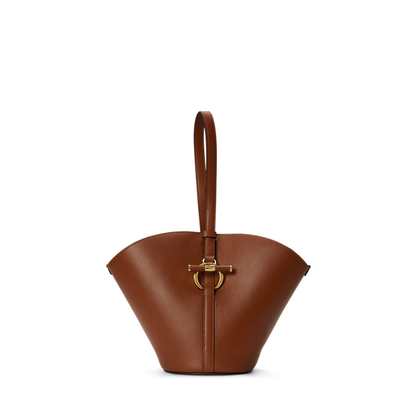 Small Blaike Leather Open Bucket Bag