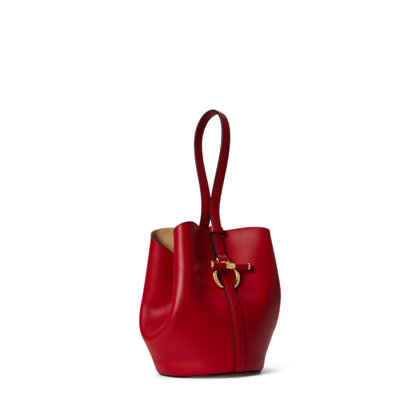 Small Blaike Leather Open Bucket Bag
