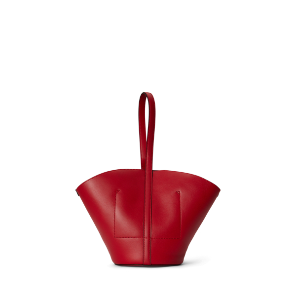 Small Blaike Leather Open Bucket Bag