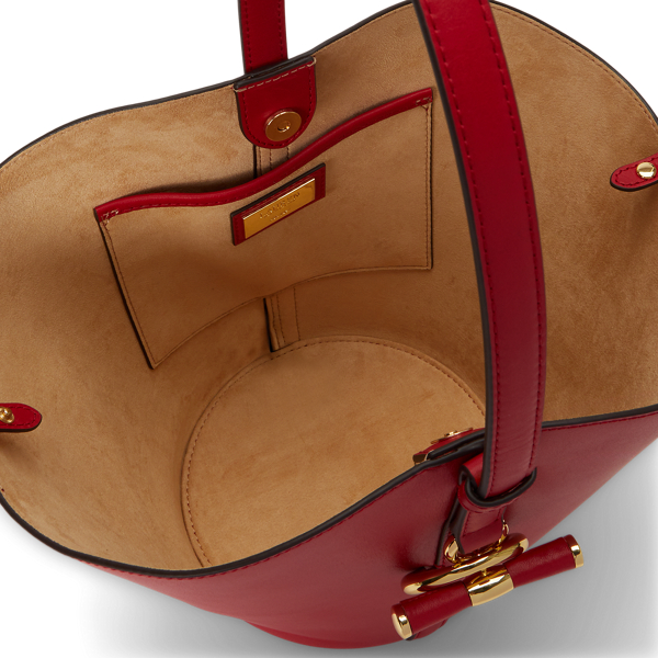Small Blaike Leather Open Bucket Bag