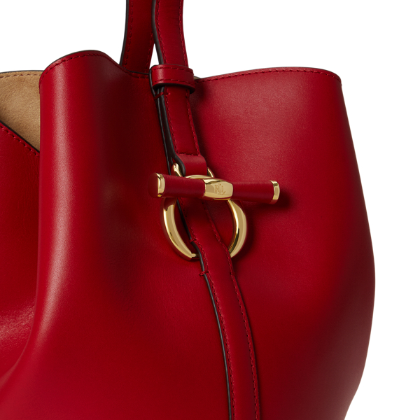 Small Blaike Leather Open Bucket Bag