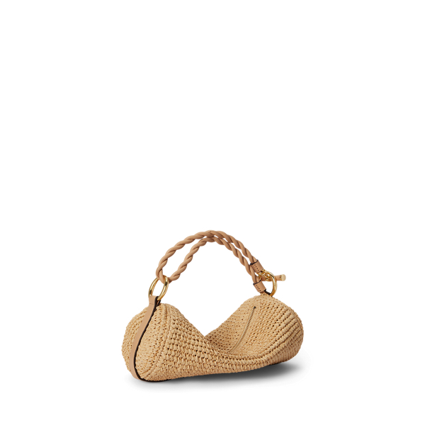 Woven Straw Medium Blaike Barrel Bag