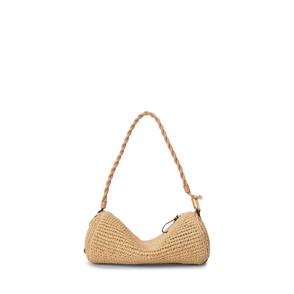Woven Straw Medium Blaike Barrel Bag