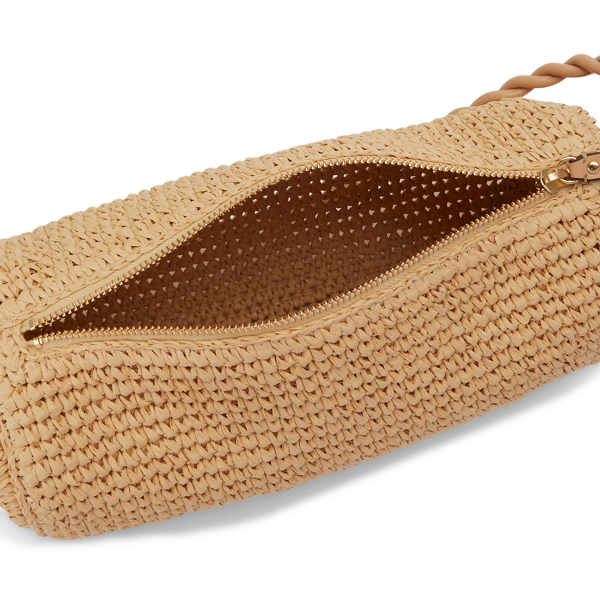 Woven Straw Medium Blaike Barrel Bag