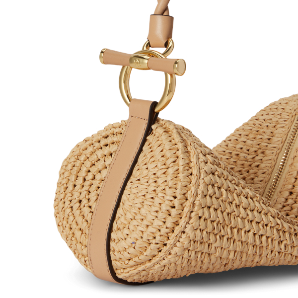 Woven Straw Medium Blaike Barrel Bag