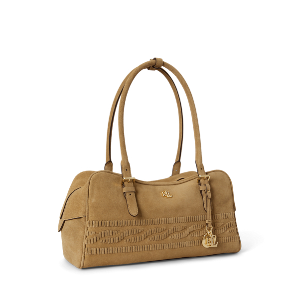 Cable-Embossed Large Marcy Zip Satchel