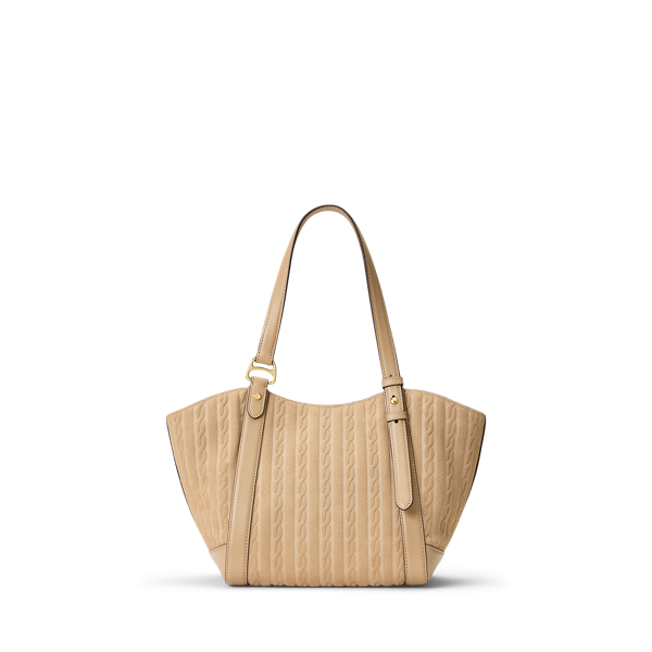Cable-Embossed Small Tasha Tote Bag