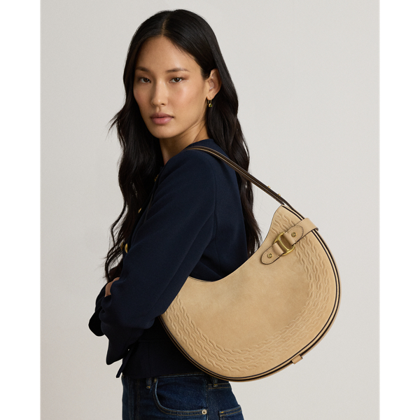 Borsa a spalla Tasha grande goffrata