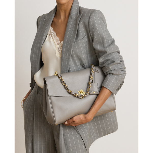 Chain-Trim Medium Farrah Soft Satchel