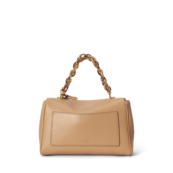 Small Farrah Chain-Trim Soft Satchel