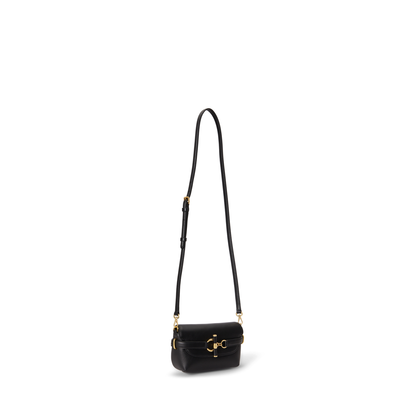 Женская сумка Ralph Lauren Leather Small Blaike Crossbody, цвет: Чёрный — фото 1