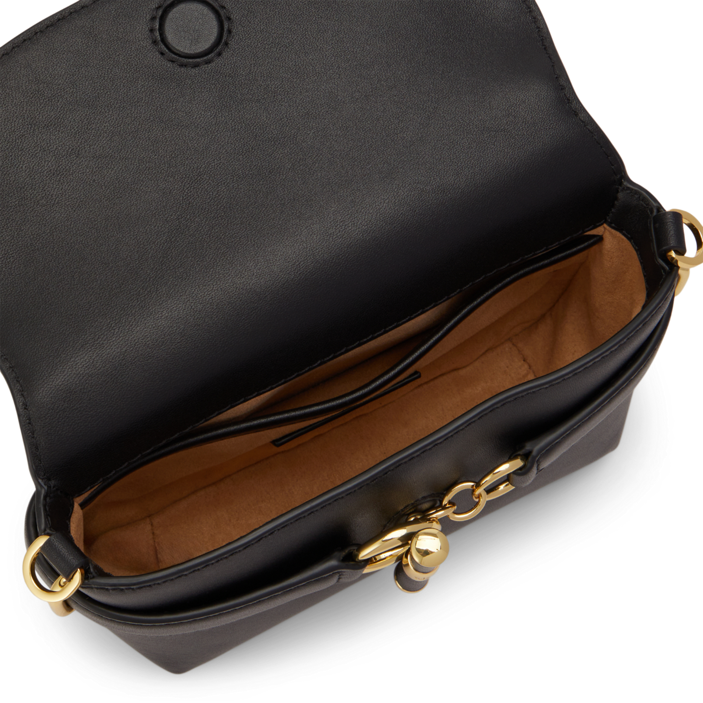 Женская сумка Ralph Lauren Leather Small Blaike Crossbody, цвет: Чёрный — фото 3