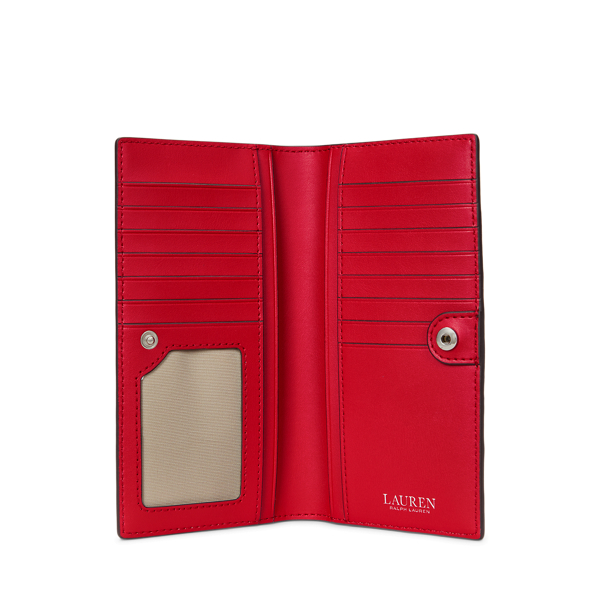 Crosshatch Leather Slim Wallet for Women Ralph Lauren IE