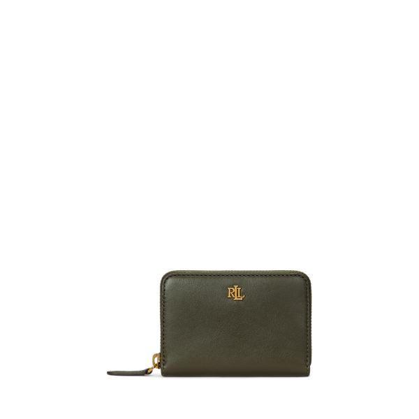 Dark Olive Leather Continental Wallet Lauren 1