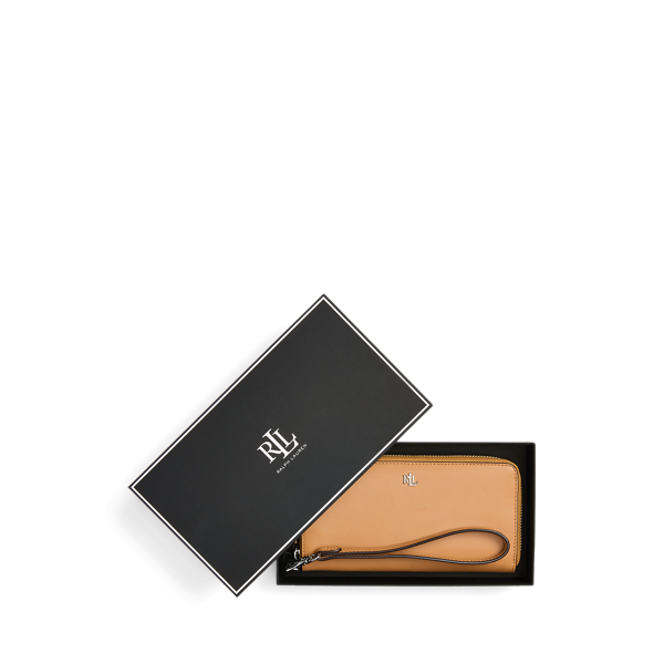 Buff Leather Continental Wristlet Lauren 4