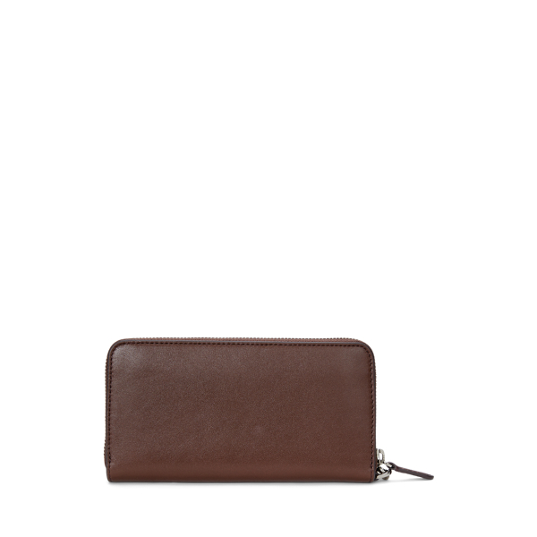 Dark Mahogany Leather Continental Wristlet Lauren 2