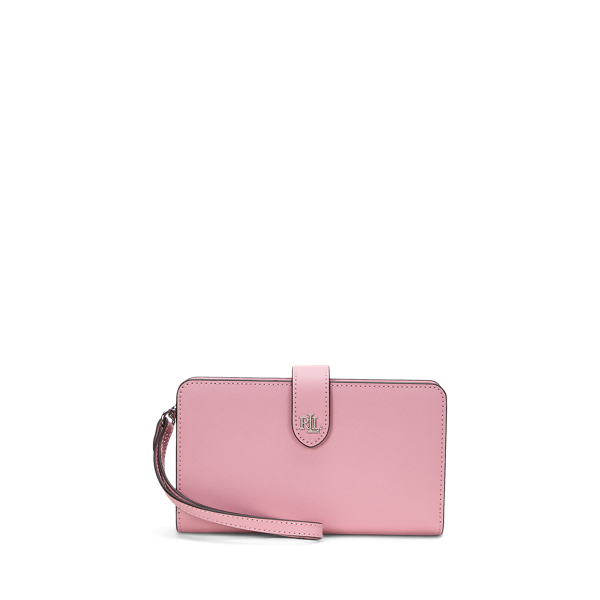 Crosshatch Leather Tech Wristlet