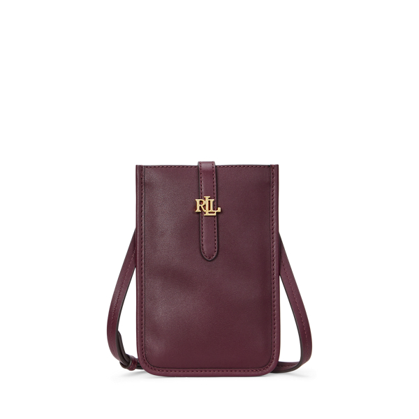 Pinot Noir Leather Crossbody Tech Case Lauren 1