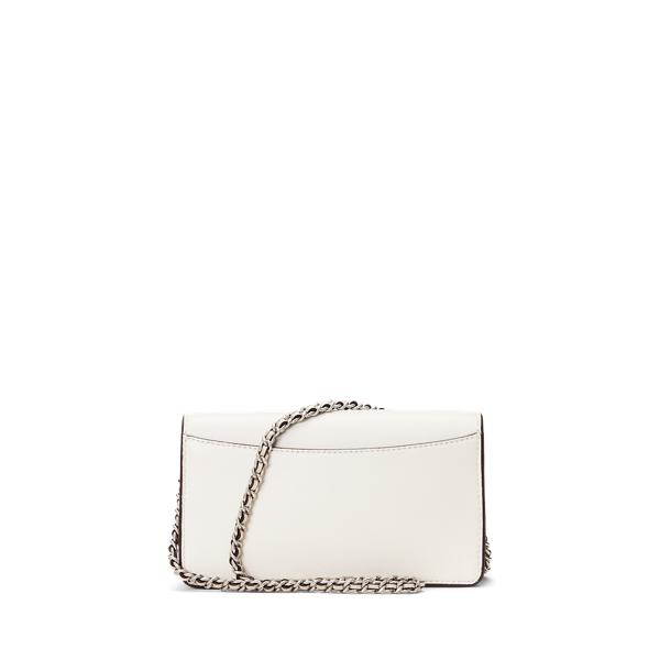 Soft White Leather Crossbody Turn-Lock Tech Case Lauren 4