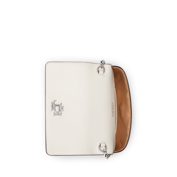 Soft White Leather Crossbody Turn-Lock Tech Case Lauren 5