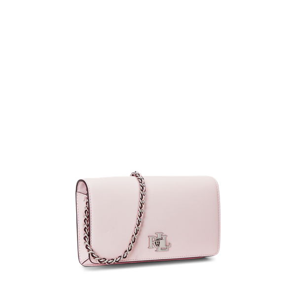 Pink Opal Leather Crossbody Turn-Lock Tech Case Lauren 3