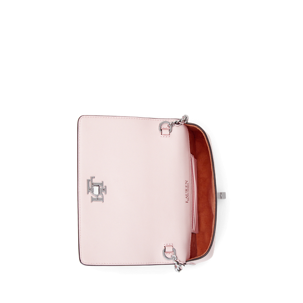 Pink Opal Leather Crossbody Turn-Lock Tech Case Lauren 5