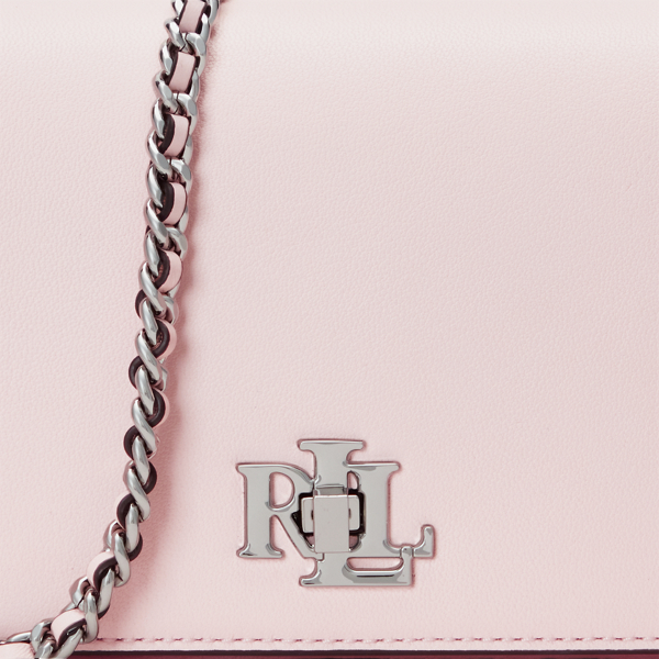 Pink Opal Leather Crossbody Turn-Lock Tech Case Lauren 6