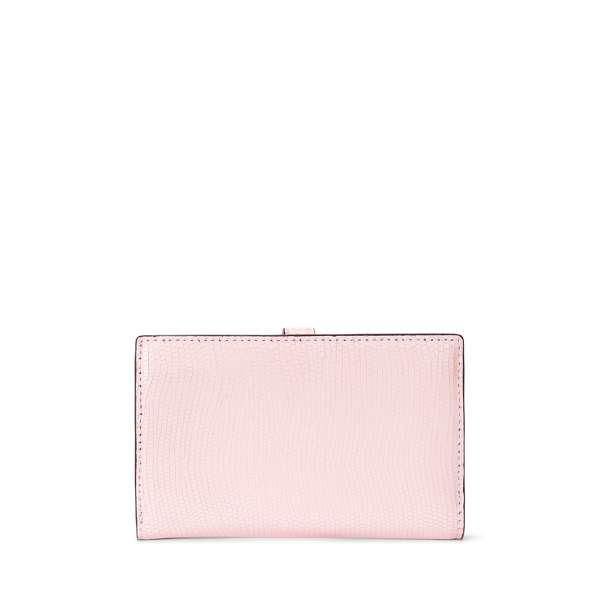 Tea Rose Lizard-Embossed Leather Wallet Lauren 2