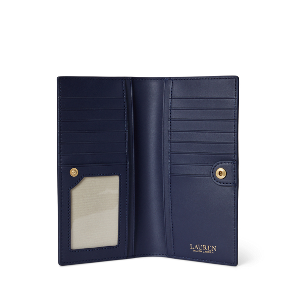 Crosshatch Leather Slim Wallet