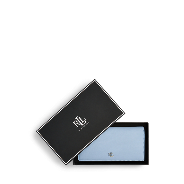 Estate Blue Leather Slim Wallet Lauren 4