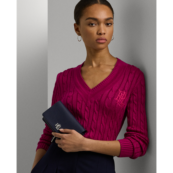 Pebbled Crossbody Turn-Lock Tech Case