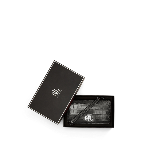 Embossed Crossbody Turn-Lock Tech Case