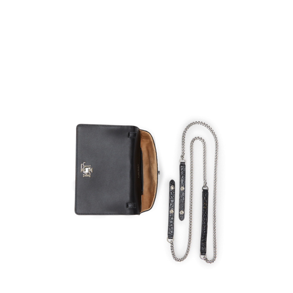 Black Embossed Crossbody Turn-Lock Tech Case Lauren 5