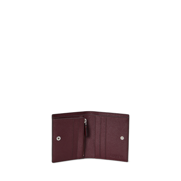 Crosshatch Leather Compact Wallet