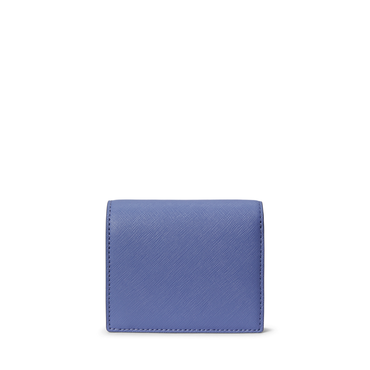 Женский кошелёк Ralph Lauren Crosshatch Leather Compact Wallet, цвет: Синий — фото 1