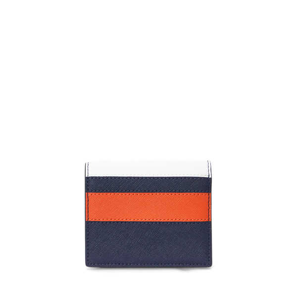 折りたたみ財布 RALPH LAUREN Color Blocked Leather Compact Wallet Color-Blocked Leather Compact Wallet
