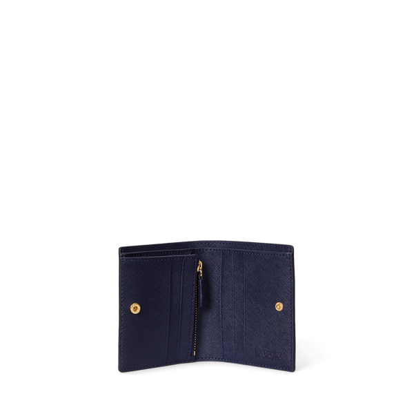 Striped Crosshatch Compact Wallet